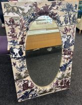 Large decorative framed mirror, measures approximately 48 inches by 30 inches