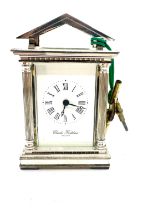 Sterling silver Charles Frodsham carriage clock, hallmarks Birmingham 1992, gross weight 634g, winds