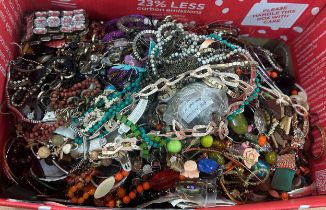 Large selection of assorted costume jewellery, approximately 10kg