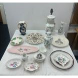 Box of assorted ceramics to include Aynsley, Carltonware etc