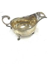 Silver hallmarked gravy boat makers marks GH, total weight 156.2 grams