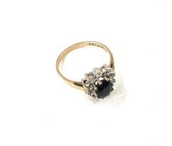 Hallmarked 9ct gold ladies dress ring, ring size O/P, approximate weight 2.6g