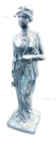 Chalk lady floor standing figurine, approximate height 34 inches