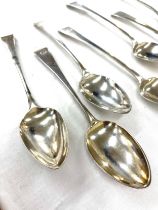 Selection of 7 Georgian silver spoons, total weight 435