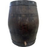 Vintage brandy barrel seat, approximate height 35cm, diameter 23cm