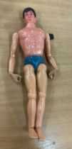 Vintage action man 1975 with moving eyes and talking- head needs reattaching