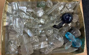 Selection of vintage glass lustre and decanter stoppers