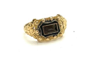 Unmarked antique 9ct gold ring, ring size K/L, approxiamte weight 2.5g