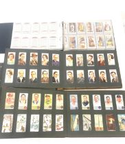 Selection of cigarette/ tea/ collectors cards in four albums includes full sets includes players,