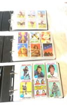 Selection of cigarette/ tea/ collectors cards in three albums includes full sets includes basseball,