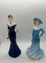 2 Coal port lady figures includes ladies of fashion elaine and hilary