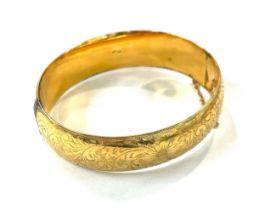 Vintage gold filled hinged bangle, marked GF