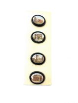 Selection of 4 Grand tour micro mosaic buttons, please view images for condition
