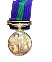 British military campaign medal marked 22837759 SPR R Henry R E with canal 1058 zone bar, in