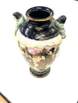 Vintage hand painted japanese vase, marks to base, 9 inches tall