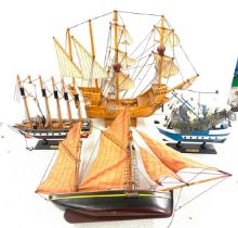 Selection of 4 ship galleon models