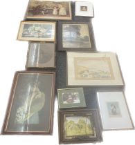 Large selection of framed pictures and prints largest measures approx 21 inches tall by 28 inches