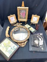 Selection of collectable items to include Eagle mirror, place mats, stands etc