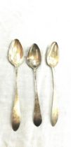 3 Irish silver tea spoons, total weight 37.4 grams