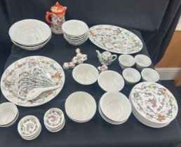 Selection of oriental ware includes part set, tea pot, chop stick rests etc