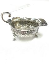 Antique ornate gravy boat, hallmarked total weight 120grams