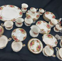 Selection of Royal Albert Old Country rose part dinner and tea service includes cups, plates etc