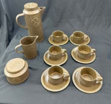 Selection of Agin court Jon Anton ironstone cups and saucers