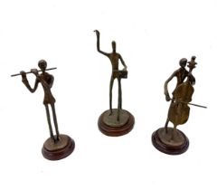 3 Art deco style Orchestra figures tallest measures 9 inches