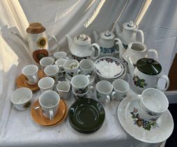 Selection of part tea services includes Royal Doulton, Meakin etc