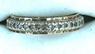 Vintage 9ct eternity ring UK size approx N