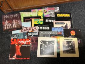 Selection of heavy metal LPS to include Blitz, Rock against Funk, Hellanbach etc