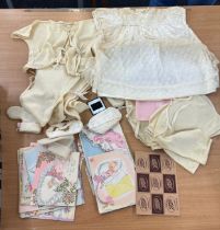 Vintage baby clothing in a box