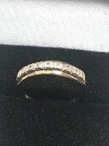 9ct Gold Diamond Gypsy Setting Ring (1.4g)