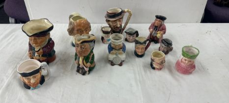 Selection of assorted toby jugs