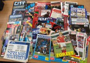 Selection vintage and later football programmes to include Charlton Athletic, Leicester City etc