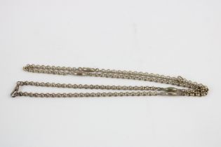 Vintage mid century long length sterling silver ornate station necklace