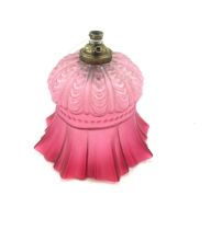 Small victorian glass shade 6 inches tall 5 inches wide