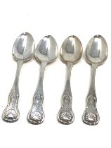4 Georgian Scottish silver tea spoons 87g