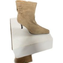 5 pairs of cream camel heeled ladies boots