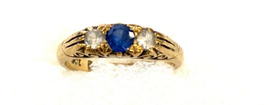 9ct antique sapphire ring