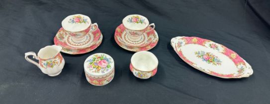 Selection of royal Albert pottery includes Lady Hamilton and Lady Carlyle