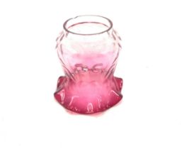 Small victorian glass shade 5 inches tall 4 inches wide