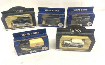 5 LLedo vintage boxed toy cars to include winter collection 1987/88 and club spring edition 1989