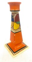 Clarice cliff Fantasque melon Pattern candlestick- some damage