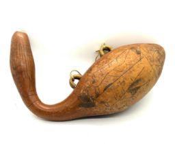 Antique 19th century scraffitto napoleon decorated gourd driking flask