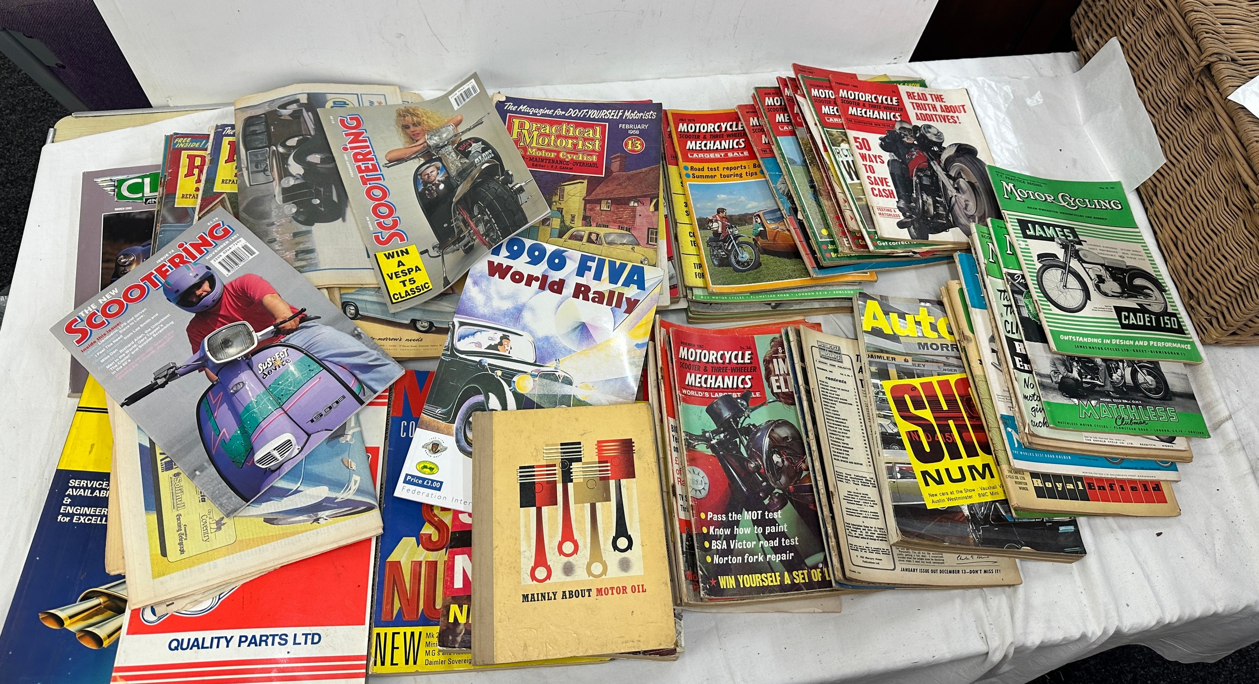 Large selection of vintage car books/ magazines includes motor magazines etc