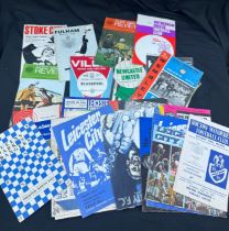 Job lot of vintage football programmes includes leicester city etc