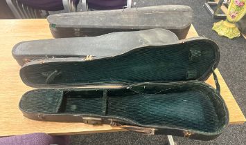 Selection of 3 violin cases