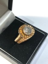 Retro 18ct gold diamond ring 9.7g, box not included
