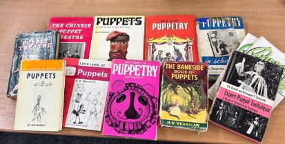 Selection vintage puppet books to include Chinese puppet theatre, expert puppet technique etc